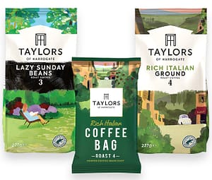 Taylor's of Harrogate flexible coffee packaging